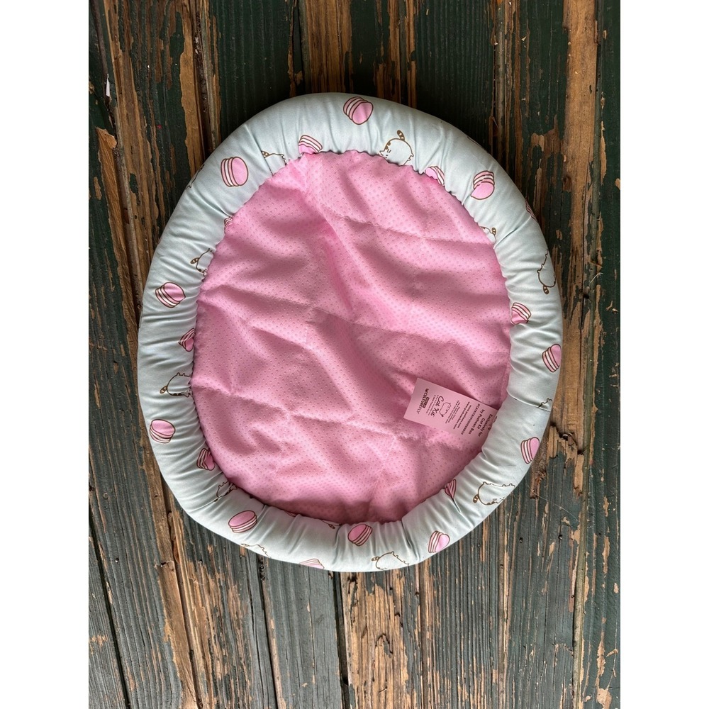 Pusheen Cat Kit Macaron Pet Bed Pink Blue Round Bolster CultureFly Exclusive‎